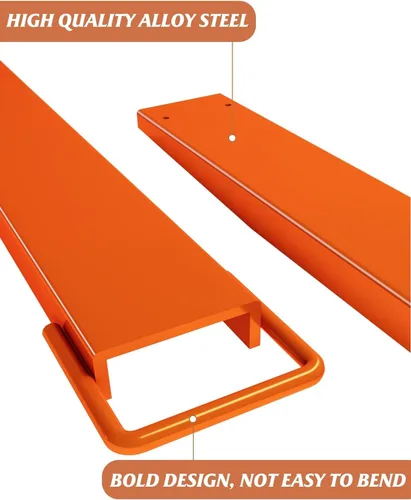Vista 4 de Extensiones de horquilla de palé para carretillas elevadoras, extensiones de carretilla elevadora de acero resistente, 1 par para carretilla