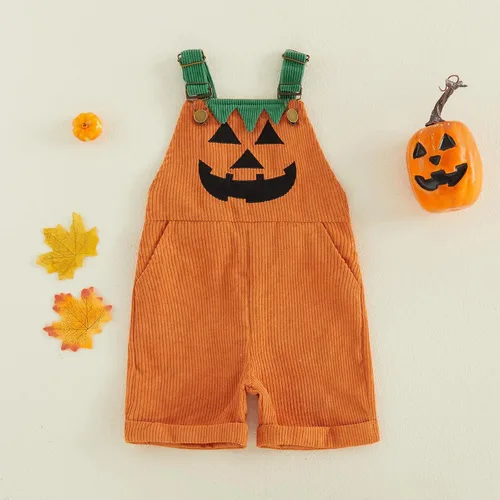 Vista 7 de Thorn Tree Traje de Halloween para niños y niñas, disfraz de calabaza fantasma Naranja