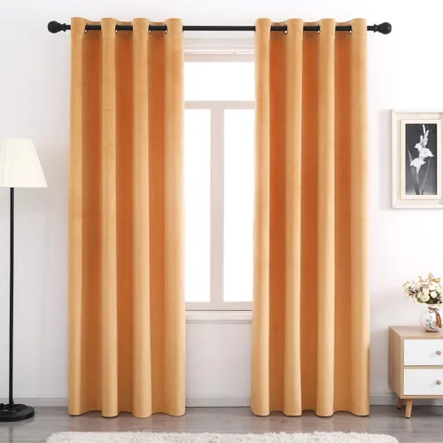 Vista 8 de SPXTEX Cortinas Opacas de Terciopelo Verde - 84 Pulgadas de Largo, Bloqueo de Luz, Parte Superior con Ojales, Aislamiento de Calor, Térmico