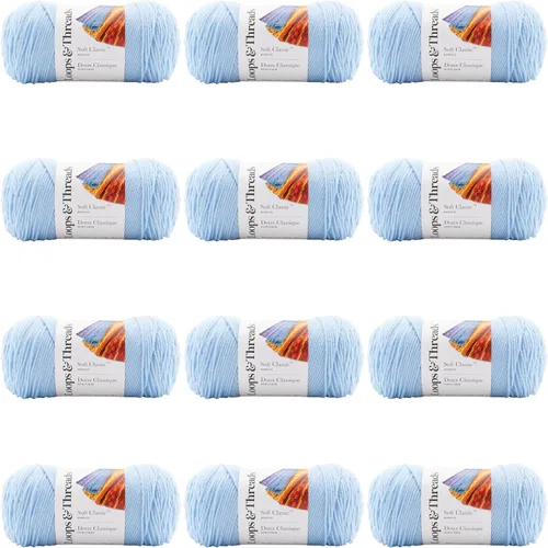 Vista 36 de MICHAELS Paquete de 12: Hilo sólido Soft Classic™ de Loops & Threads®