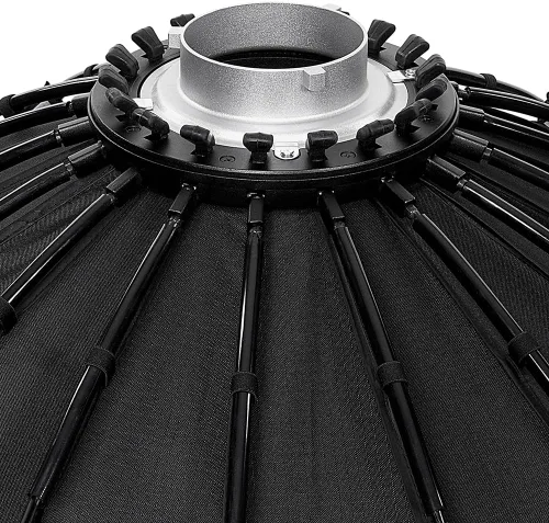 Vista 6 de Fotodiox DLX - Caja de luz parabólica de enfoque de 48 pulgadas con Bowens Speedring – 48 pulgadas (47.2 in) centrable y plegable rápido