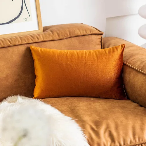 Vista 28 de Home Brilliant Fundas de almohada de primavera de 18x18 pulgadas, fundas de almohada de terciopelo, fundas de almohada cuadradas decorativas sólidas