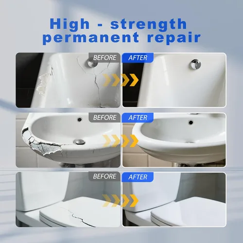 Vista 4 de Kit de reparación de bañera blanco, excelente para ducha de fibra de vidrio marina, fregadero de porcelana, cerámica, parche de bañera de acrílico