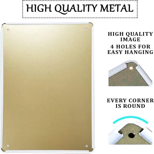 Vista 3 de Regalos para Hombres y Niños, Letrero Vintage de Metal de Lata Sin Límite de Velocidad, Arte de Pared para Garaje Cueva de Hombres, Placa Temática