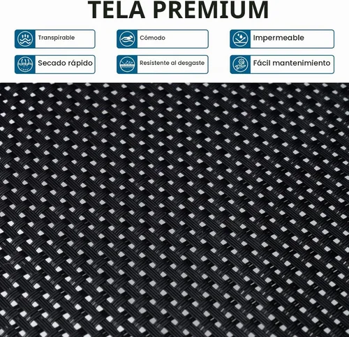 Vista 7 de Crestlive Products Juego de 2 sillas plegables para patio, sillas Negro