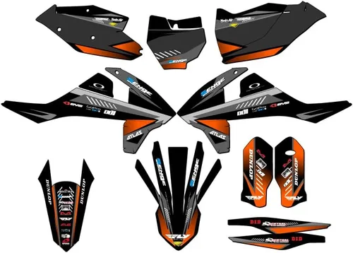 Vista 7 de Kit de base gráfica SXF Surge Black Senge 2016-2018 compatible con KTM