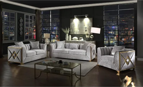 Vista 5 de Silla de estilo moderno en plata