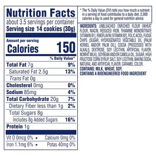 Vista 2 de CHIPS AHOY! Mini galletas originales con chispas de chocolate, 12 Go-Paks