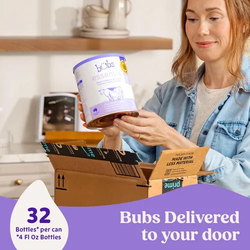Vista 6 de Bubs Essential - Fórmula infantil con hierro, polvo a base de leche de vaca, para bebés de 0 a 12 meses, hecha con leche sin OMG, 20 onzas