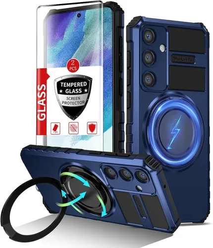 Vista 96 de Funda magnética para Samsung Galaxy Note 20 Ultra compatible con carga inalámbrica MagSafe, con 1 protector de pantalla, anillo de soporte integrado