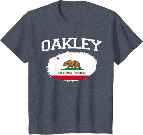 Vista 91 de OAKLEY CA CALIFORNIA Flag Vintage USA Sports Hombre Mujer Camiseta, Negro