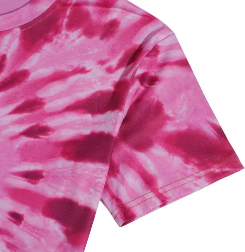 Vista 3 de SFHFY Camiseta de manga corta blanqueada para el día de San Valentín para mujer, diseño de corazón teñido anudado