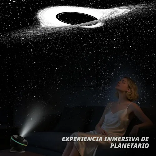 Vista 9 de Proyector de galaxia, proyectores de estrellas, planetario para el hogar, techo, cielo estrellado, luz nocturna con tira de luz, proyector de Negro