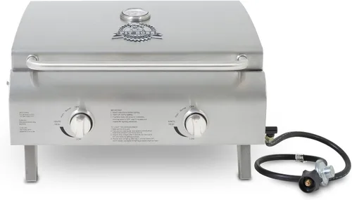 Vista 4 de Parrilla Pit Boss con 2 hornillas portátil LP de acero inoxidable, Acero inoxidable