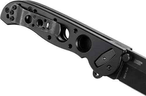 Vista 7 de CRKT Cuchillo plegable M16-02DB con cerradura de cerrojo: hoja de borde liso D2, mango de aluminio, clip de bolsillo reversible, M16-02DB