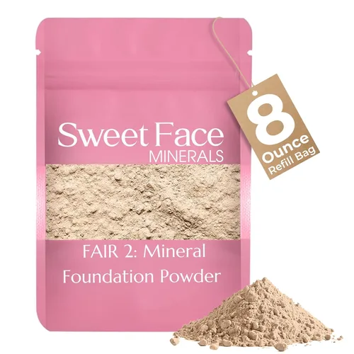 Vista 34 de Sweet Face Minerals - Recambio de polvo de base (BEIGE) (bolsa de 0.42 oz) por Sweet Face Minerals, polvo de maquillaje ligero y mineral suelto
