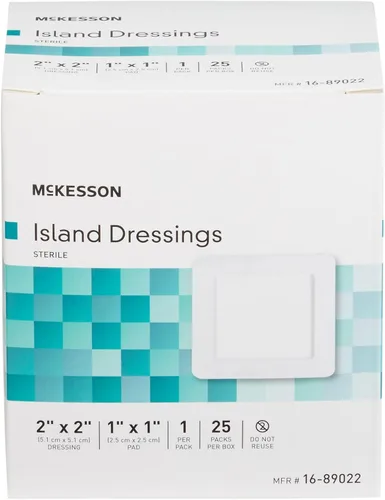 Vista 7 de McKesson Aderezos para islas, Estéril, Dimensión, 2 x 2 in, 1 x 1 in, 25 ct Almohadilla