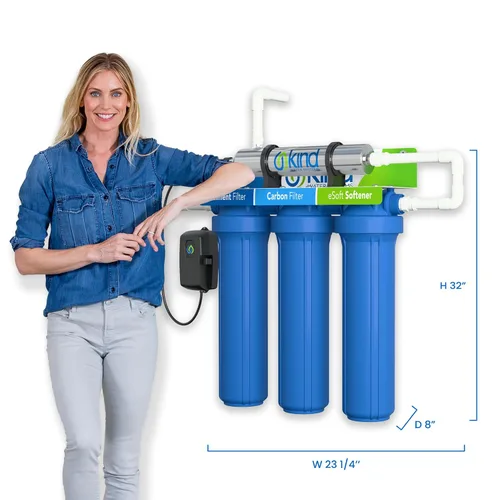 Vista 8 de Kind Water Systems E-3000UV Combo de suavizador de agua y filtro sin sal para toda la casa con UV