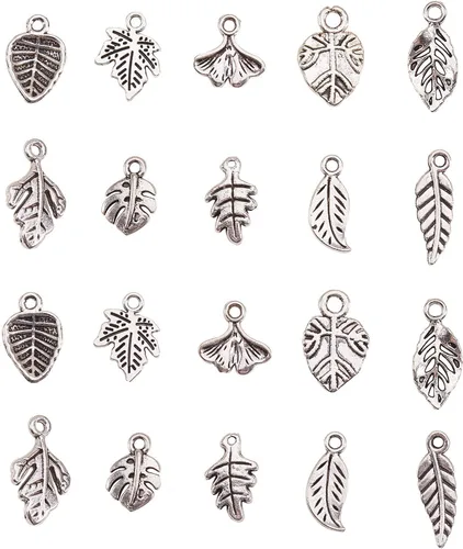 Vista 8 de Airssory Vida Religión Corazón Ojo Letra Número Naturaleza Flor Planta Fruta Animal Lucky Antique Charms, Plata, No es una piedra preciosa
