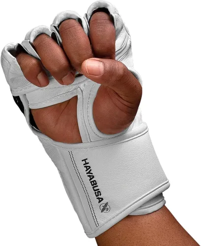 Vista 6 de Hayabusa T3 - Guantes de boxeo Pro Style MMA de 4oz para hombres y mujeres Blanco/Negro