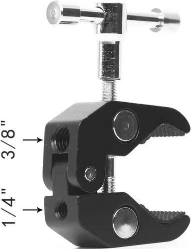Vista 5 de Paquete de 2 soportes de montaje de abrazadera para cámara, brazo de bola de doble cabeza esférica con súper abrazadera compatible con Ronin M Ronin