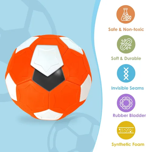 Vista 6 de Swerve and Curve - Balón de fútbol tamaño 4, pelota de entrenamiento de fútbol con paneles especiales para jugar, juegos de actividades al aire