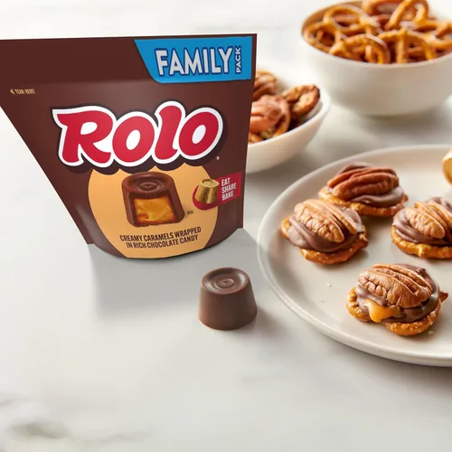 Vista 5 de ROLO Paquete familiar de caramelos ricos de chocolate, 16.1 onzas