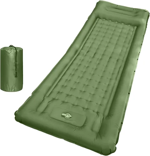 Vista 8 de SEVNPRIME Colchoneta de dormir para acampar de 78 x 29 x 5 pulgadas, colchón de aire compacto e impermeable mejorado, bomba de pie incorporada