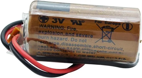 Vista 2 de KAKAA - Batería de litio de 3 V, 2000 mAh, CR2/38.L, para Fuji CR2/3 8.L 3 V, PLC, FDK CR17/33 con enchufe marrón