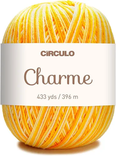 Vista 38 de CIRCULO Charme - Paquete de hilo para tejer y ganchillo, 3 bolas de 100% algodón virgen brasileño mercerizado, peso deportivo suave, color 2012