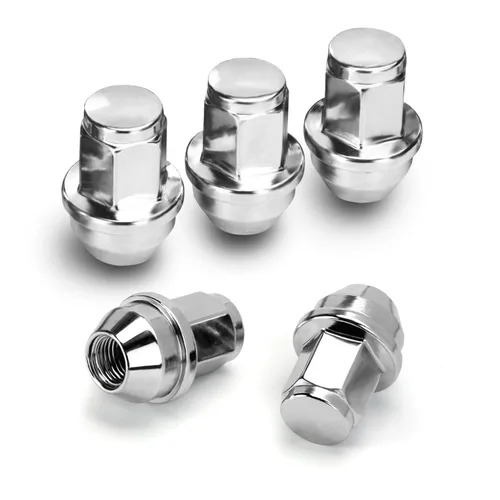 Vista 24 de Dynofit Tuercas de llanta OEM de 0.472 in x 1.5 para fusión 2005-2021, Escape 2001-2026, enfoque 2008-2018, tuercas de rueda de estilo de una pieza