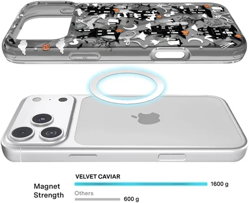 Vista 1161 de VELVET CAVIAR Funda para iPhone 15, compatible con MagSafe, probada contra caídas de 10 pies, fundas protectoras de diseño, leopardo color rosa