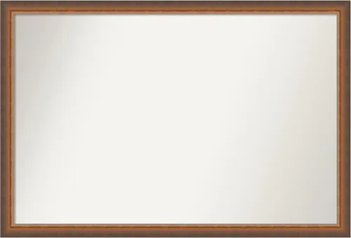 Vista 101 de Amanti Art Espejo de baño de bronce para sobre fregadero, 29 x 19 pulgadas, espejo rectangular de bronce antiguo, marco de madera tradicional