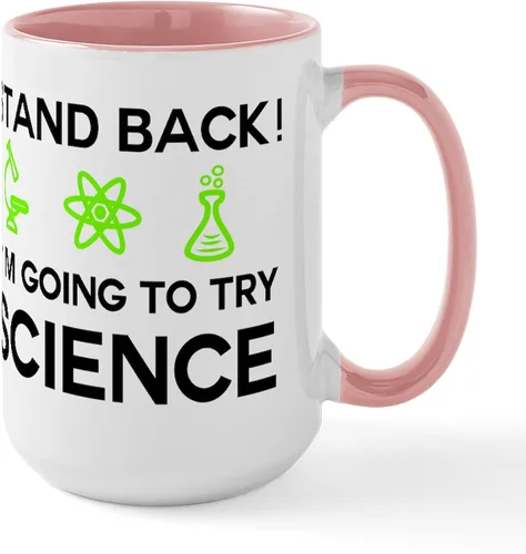 Vista 10 de CafePress Im Going To Try Science! Taza de café de cerámica, taza de té, 15 onzas