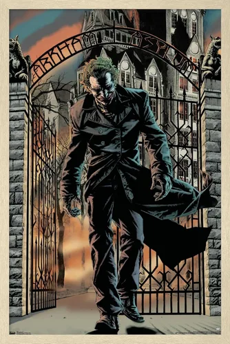 Vista 5 de Trends International DC Comics - Póster de pared de Arkham Asylum The Joker, 22.375 x 34 pulgadas, versión premium sin marco