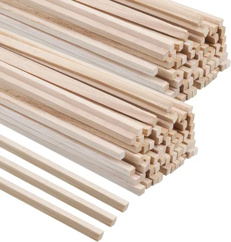 Vista 8 de Menkxi 480 tiras de madera de balsa de 1/8 x 1/8 x 12 pulgadas