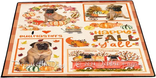 Vista 10 de Doggie of the Day Bullmastiff Dogs Floor Mat - 4th of July Independence Day - Best Dog Doormat - Protector Decor - Unique Portrait Art - Premium