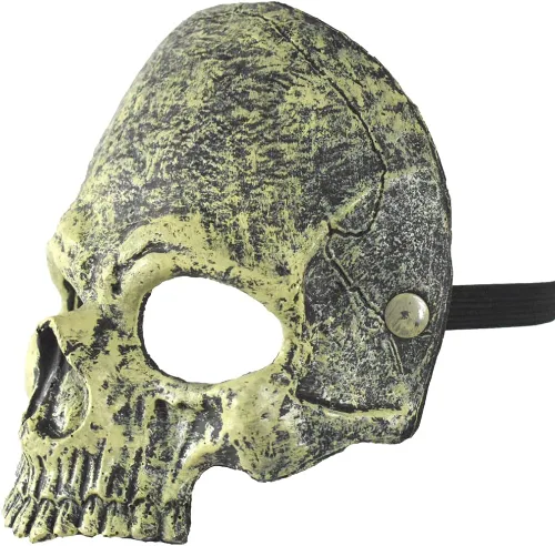 Vista 3 de Máscara facial de calavera de espuma, accesorio de disfraz de Halloween