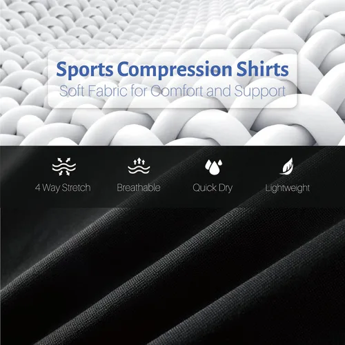Vista 3 de Koalarun Basketball Compression Shirt for Men One Arm Long Sleeve Athletic Shirts Sport Workout Baselayer Undershirt