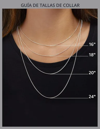 Vista 7 de Amazon Essentials Collar con colgante de piedra natal de corte redondo de plata esterlina de 18