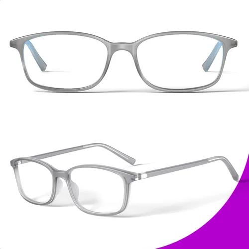 Vista 4 de VISOONE Gafas de lectura multifocales progresivas TR90 con bloqueo de luz azul con estilo Royota para mujeres y hombres Gris