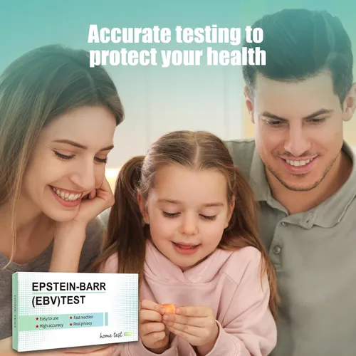 Vista 4 de Prueba de Epstein Barr (EBV) Pruebas en el hogar, altamente precisas, fáciles de leer y usar. Contra el virus Epstein-Barr VCA y EBNA, resultados