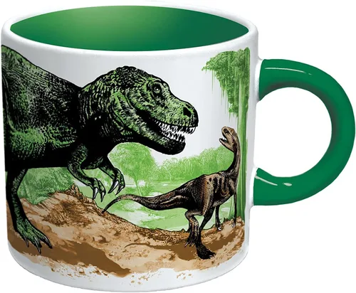 Vista 4 de Taza de café de cerámica PG blanco clásico STYLE27., Estándar, Verde/Blanco