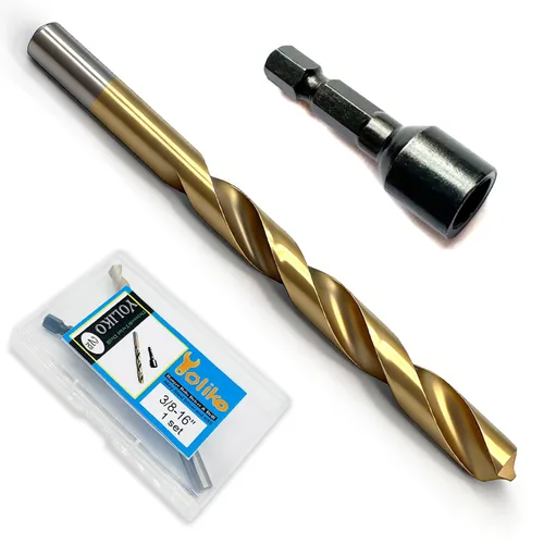 Vista 48 de 2 destornilladores y taladros de perno de suspensión, destornillador de acero de aleación con taladro giratorio HSS para tornillos de madera
