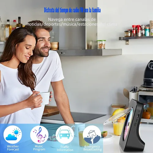 Vista 5 de Gueray Reproductor de CD portátil, reproductor de CD Kpop Bluetooth para escritorio con altavoz de sonido de alta fidelidad, radio FM, reproductor