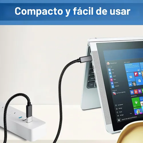 Vista 6 de Adaptador USB a USB C 4 Pcs Plata, Carga Rápida, Transferencia y Tipo C OTG