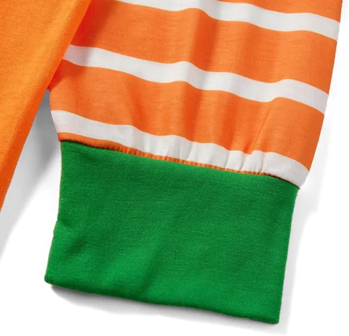 Vista 7 de Conjunto de pijamas familiares a juego con calabaza de Halloween para bebés, adultos y niños, conjunto de pijamas navideñas