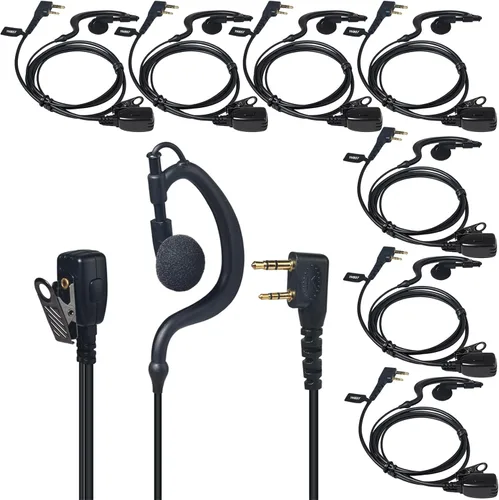 Vista 9 de Auricular de vigilancia Walkie Talkie en forma de G 2Pin