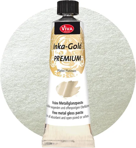 Vista 4 de Viva Decor® Inka Gold Premium Set (oro, oro rosa, oro viejo, 3 x 1,41 oz) pintura acrílica metálica - juego de pintura artesanal - pinturas