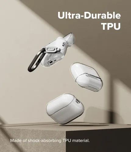 Vista 5 de Ringke Funda Air para AirPods Pro 3 [0.05 pulgadas de grosor] sin funda, ligera, delgada, linda funda con mosquetón para mujeres, hombres
